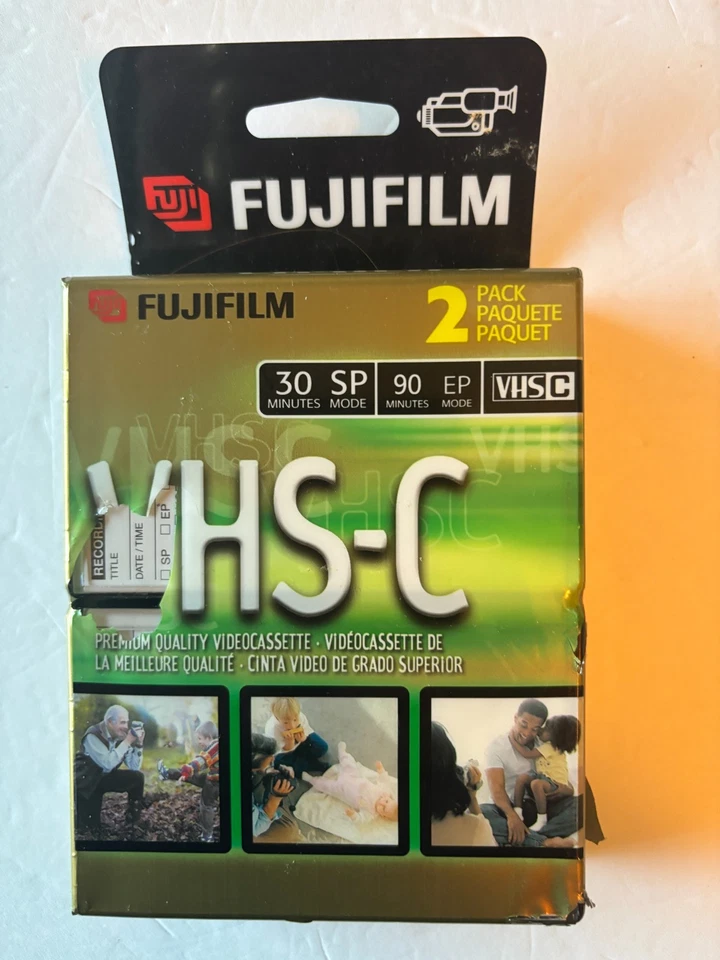 Paquete de 2 + (3) más | Cinta de video sellada Fuji Fuji Fujifilm VHS-C 30 min SP 90 min EP Foto 2 de 4