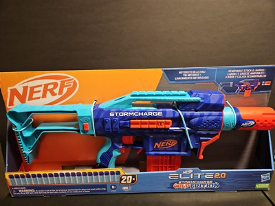 NEW Nerf Elite 2.0 Stormcharge Wild Edition, Motorized Blaster With 20 Darts