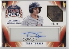 2015 Stars and Stripes Materials Signatures Prime 5/25 Trea Turner #93 Auto 1k2s