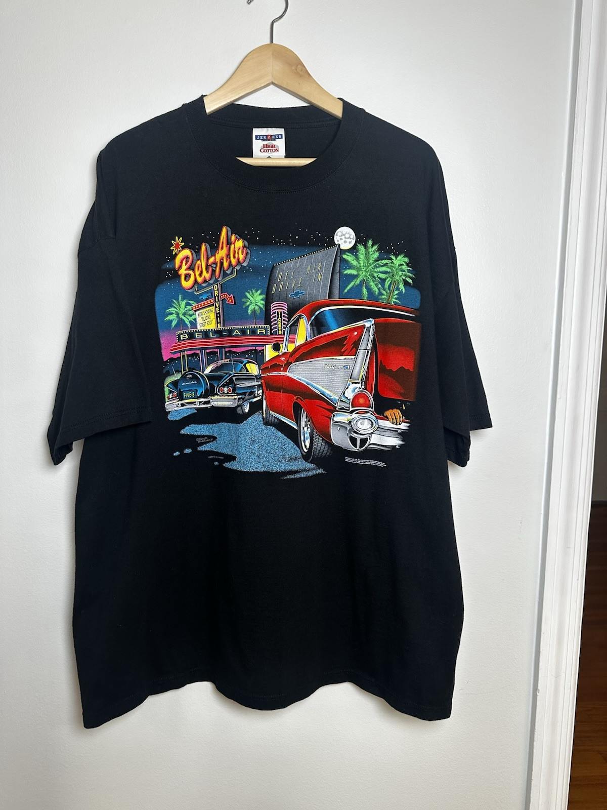 Vintage 90's Chevrolet Bel-Air Hot Rod Chevy Racing Classic Car T-shirt XL NWOT