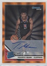 2019-20 Donruss Rated Rookie Holo Orange Laser Signatures Terance Mann Auto yf4