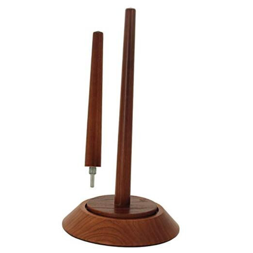 Big Yarn Ball Holder Set 1 LB Cupcake Spindle Sewing Thread Fiber Base Brown