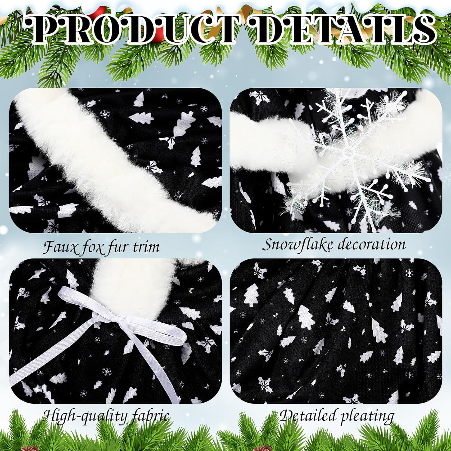 Winter Goose Outfit Fancy Porch Goose Clothes Dress with Wide Hat for Winter Out