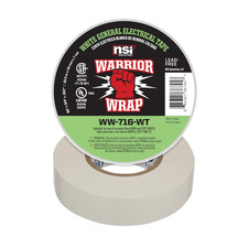 NSI WW-716-WT WarriorWrap General 7 mil Vinyl Electrical Tape, 3/4" Width, 60' L
