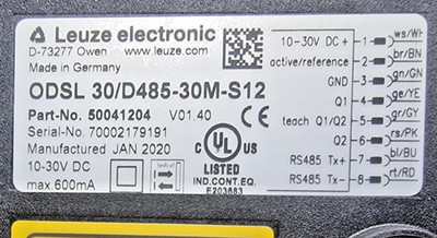ODSL30/D485-30M-S12 LEUZE ELECTRONIC
