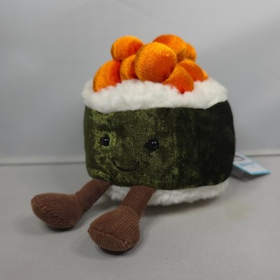Brandneu mit Etikett Jellycat - Silly Sushi Maki - kleines Plüschtier Kuscheltier 4 Zoll nicht mehr produziert amüsant