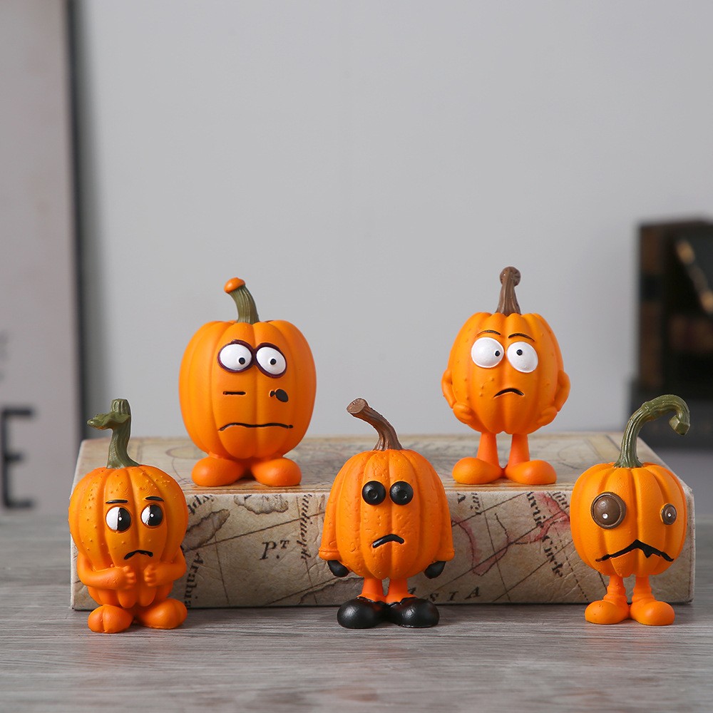 Vibrant Resin Halloween Pumpkin Decor for Spooky Party