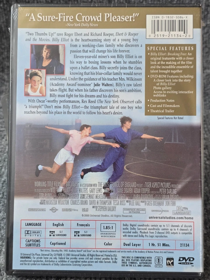 Billy Elliot (DVD, 2000) NEW - Image 2 of 4