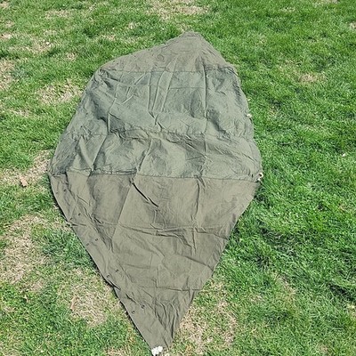 US military 1980's Shelter Half Tent 2 Man Pup Tent Canvas 1981