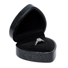 Engagement Ring Box Heart Shaped Elegant Starry Sky Ring Case Jewlery Display...