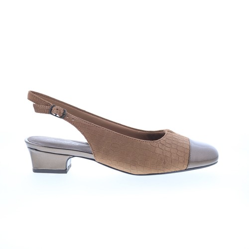 Trotters Dea T7001-224 braune extra schmale hochhackige Damenschuhe mit Fersenriemen