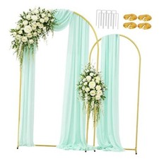 Metal Arch Backdrop Stand, Set of 2 7.2FT 6FT Wedding 7.2FT 6FT gold
