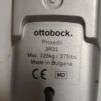 Otto Bock 3R31 Prosthetic Leg with Foot, Socket & Mechanical Knee Joint