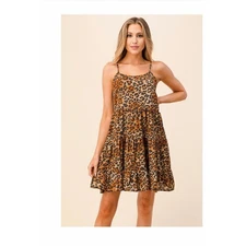 Heart & Hips Women’s Leopard Print Dress – Size Medium NWT