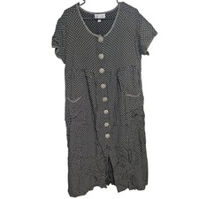 Karen Kane Petites Midi Dress Womens Size 12 Floral Button Front Pockets