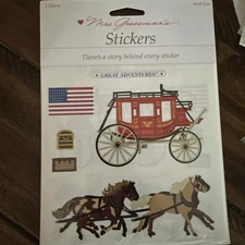 Mrs. Grossman's Vintage Stickers Great Adventures 2 Sheets New Sealed