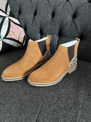Suede Tan And Leopard Print Chelsea Boots CHELSEA PERF BOOT