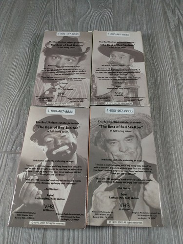 The Best Of Red Skelton & The Christmas Special Set of 4 VHS tapes Comedy - Picture 7 of 11