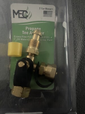 Marshall Excelsior ME420P Propane Adapter Fitting; Excess Flow; Tee Style; Male