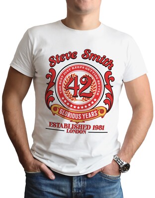 Personalisiertes Herren T-Shirt 42. Geburtstag individuell Name & Ort 42 Geschenk für Ihn