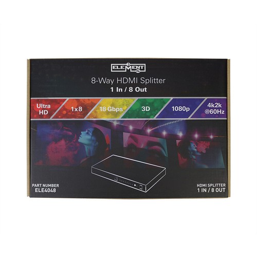 Element-Hz™ HDMI-Splitter mit 4K & 3D (8-Wege Ultra HD 1080p 18 Gbit/s) - Bild 8 von 8