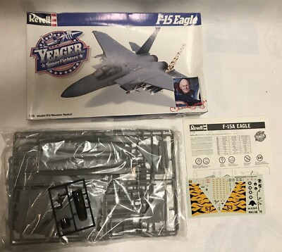 Vintage Revell F-15 Eagle 1:48 Model Kit 4564 Yeager Opened Box 1987