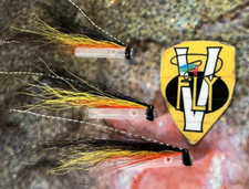 3 V Fly Ultimate 3/4 inch Skinny Cascade Salmon Hitch Tube Flies & V1 Trebles