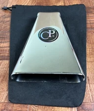 Handheld Cowbell + Bag. Colombian Percussion, Polished Chrome High Pitch, CP#3