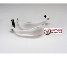 2 PARAMANI CON STAFFE UNIVERSALI BIANCHI PER MOTO QUAD ATV 50 90 125 250