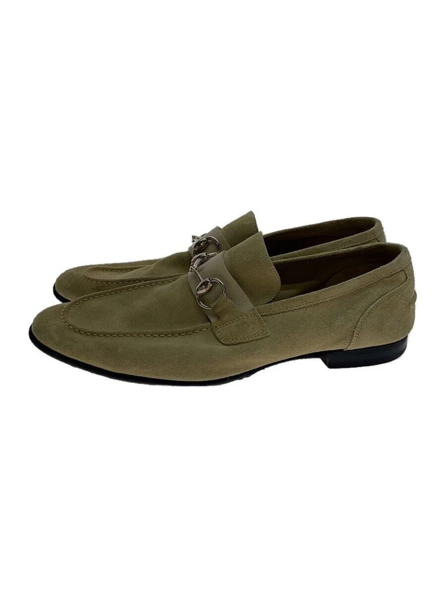 Mocassins GUCCI bit 40 beige daim 121474 occasion