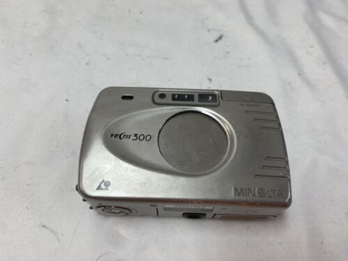 Rare Minolta Vectis 300, Stainless Steel APS Film Camera TESTED