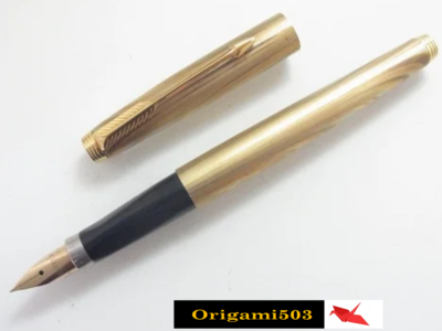 1970s Super Rare Parker Fountain Pen 75 Rainbow 14K (EF) 18 Gold 