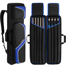 Pool Cue Case 4x5, Pool Stick Carrying Case Holds 4 Butts and 5 Shafts, Billiard