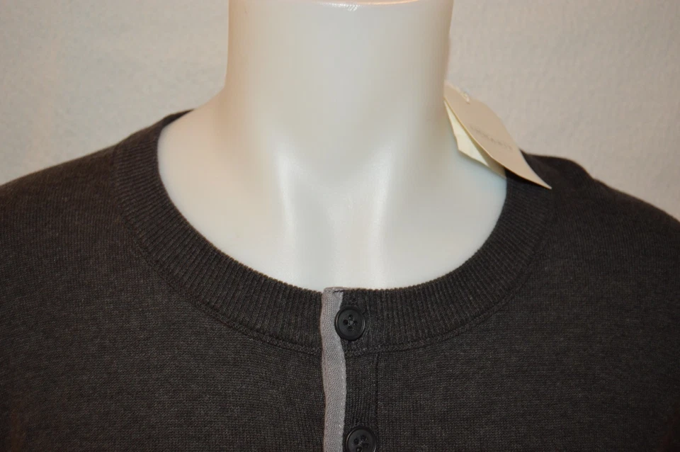 INHABIT Man's Crew Neck Button Up Sweater NEW Size XX-Large Retail Value: $225 - Image 2 of 4