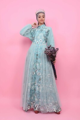 fit and flare mint floral dress, garden party dress,guest dress for wedding  | eBay