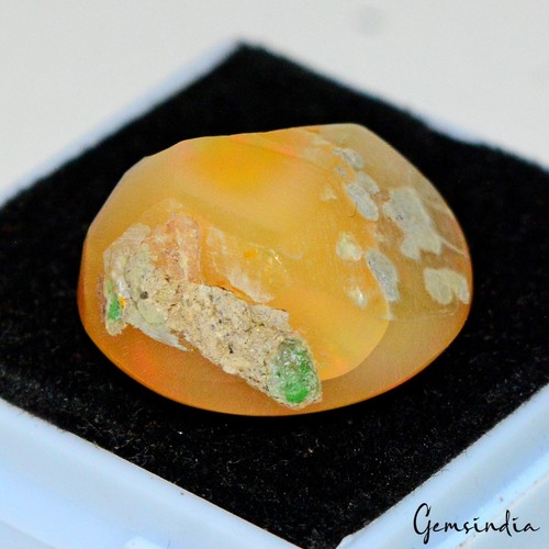 Enorme piedra preciosa redonda ópalo etíope juego de colores natural certificado 29,80 quilates - Imagen 8 de 8