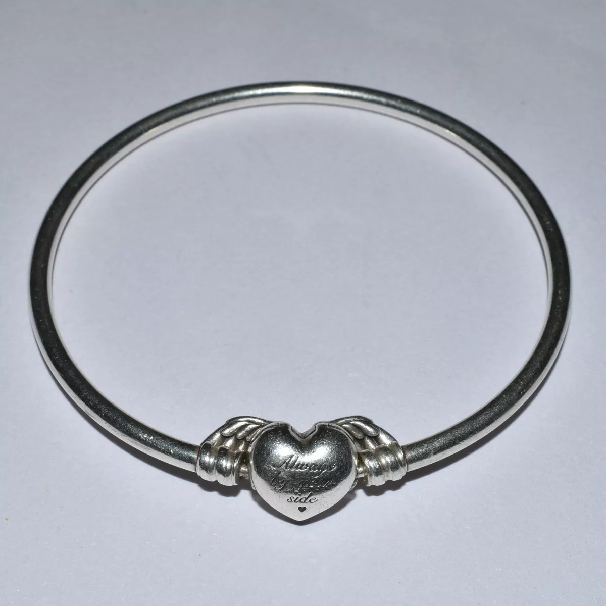 Pandora Moments Winged Heart Bangle Size 7.5 599379C00