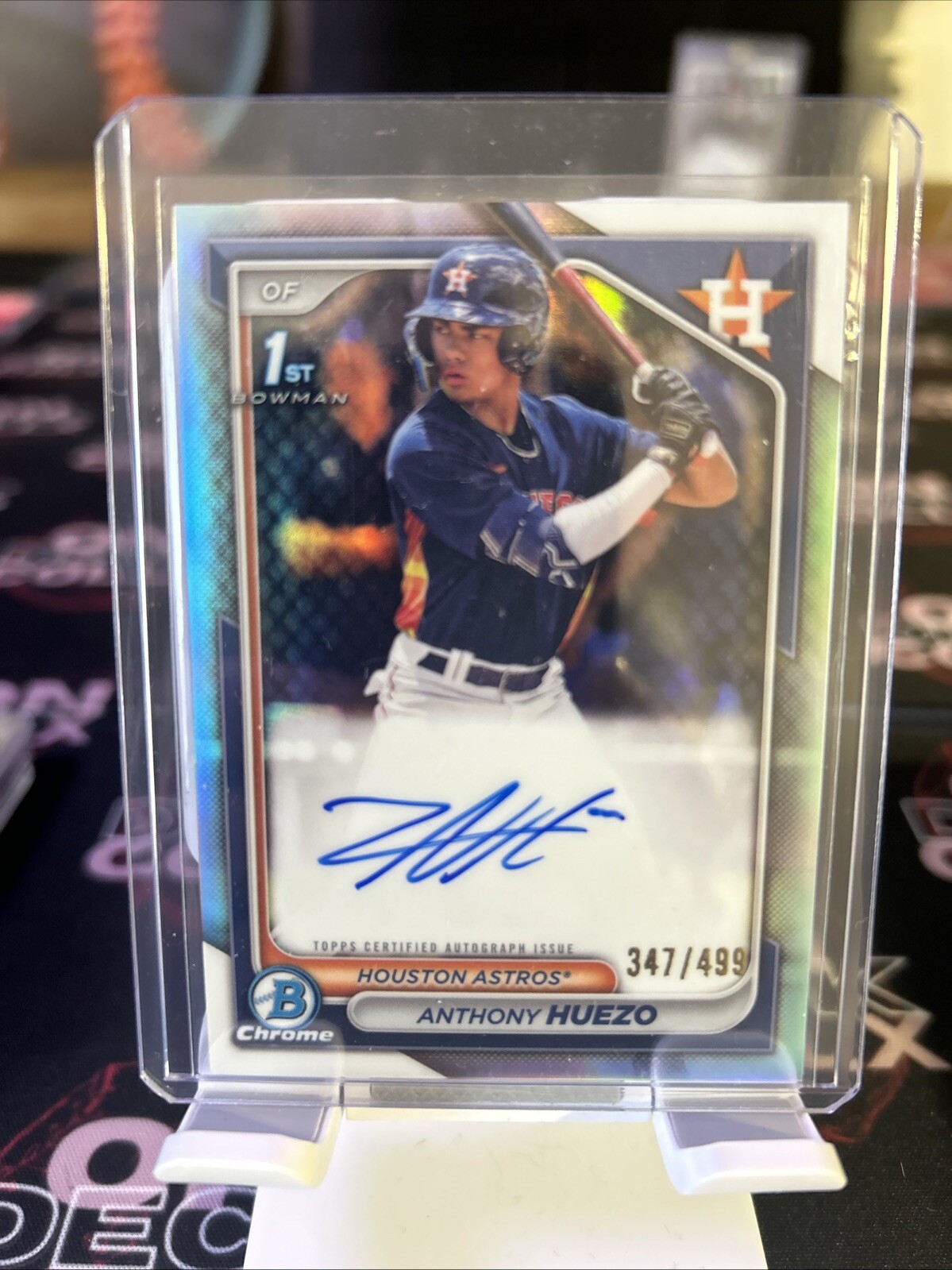 2024 Bowman - Chrome Prospect Autographs Refractor #CPA-AHU Anthony Huezo /499