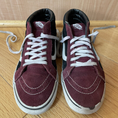 Vans Sk8 Hi Off The Wall Black/Port Royale Suede Sneakers Men’s 9/Women’s 