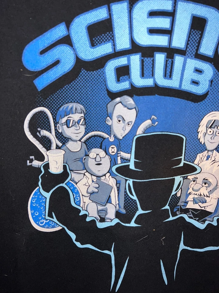 Camiseta Breaking Bad Science Club Heisenberg Walter blanca con gráficos de dibujos animados X-La Foto 3 de 4