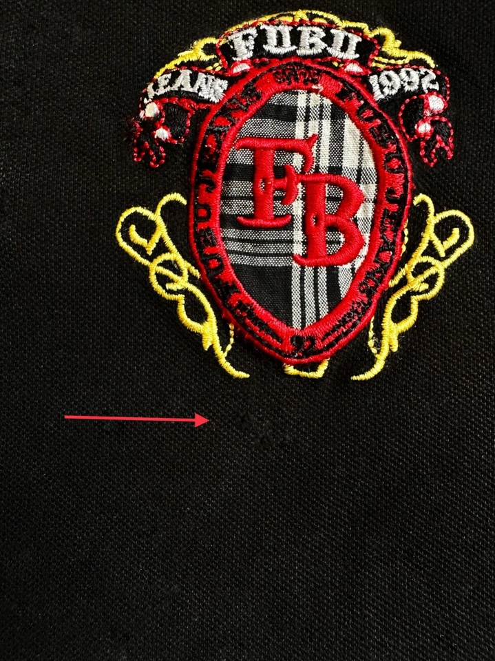 Boys size  8-10 Black Logo FUBU Jeans 1992 Polo Shirt Cotton - Image 3 of 3