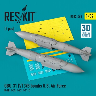 GBU-31 (V) 3/B bombs U.S. Air Force 2pcs B-1B, F-35, F-22, F-111C 1:32 RS32-0465