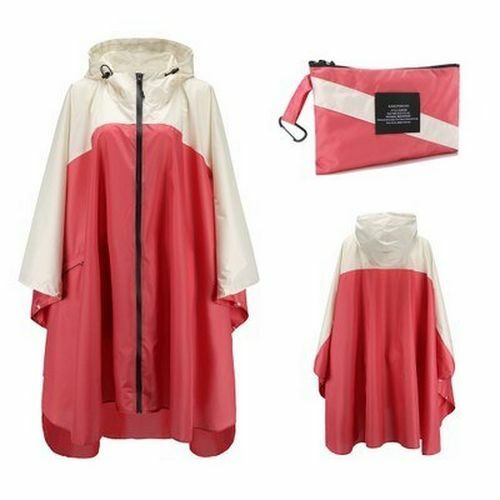 Regenmantel Damen Kapuze Wasserdicht Outdoor Damen Jacke langer Regenmantel Poncho - Bild 20 von 31