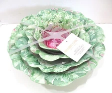 Shabby Chic Brand Melamine Roses Nesting Serving Bowls Set of 4 New