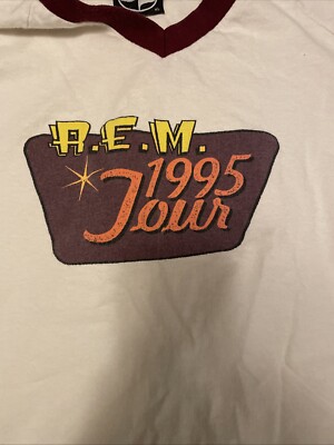 Vintage REM 1995 Concert Tour T Shirt XL 90s Band Tee Rare Ringer