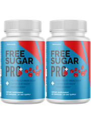 Free Sugar Pro   Support for Blood Health and Daily Well-Being - 2 Bottles