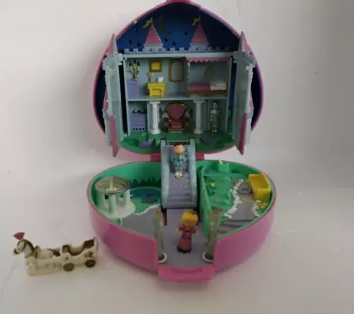 Polly Pocket Starlight Castle Bluebird 1992 Prince, Princess, Horse, Carriage