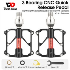 Bicycle Quick Release Pedals 3 Bearings Aluminum Bike Pedals MTB Platform Pedals