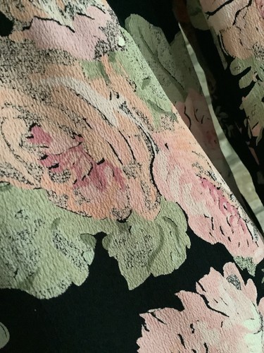 Spolverino blusa tunica rosa peonia bottoni manica lunga vintage Laura Kieffer S - Foto 10 di 13