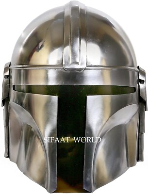 Steel Mandalorian Helmet Medieval Helmet Star Wars Mandalorian Premium Helmet